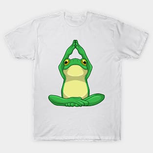 Frog at Yoga in Cross legged T-Shirt